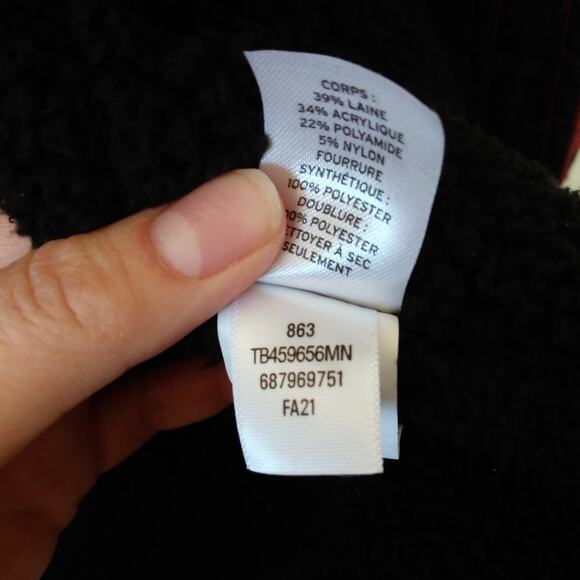 Treasure Bond L Plaid Faux Sherpa Lined Flannel Shacket Jacket Coat Wool Blend - Picture 7 of 12